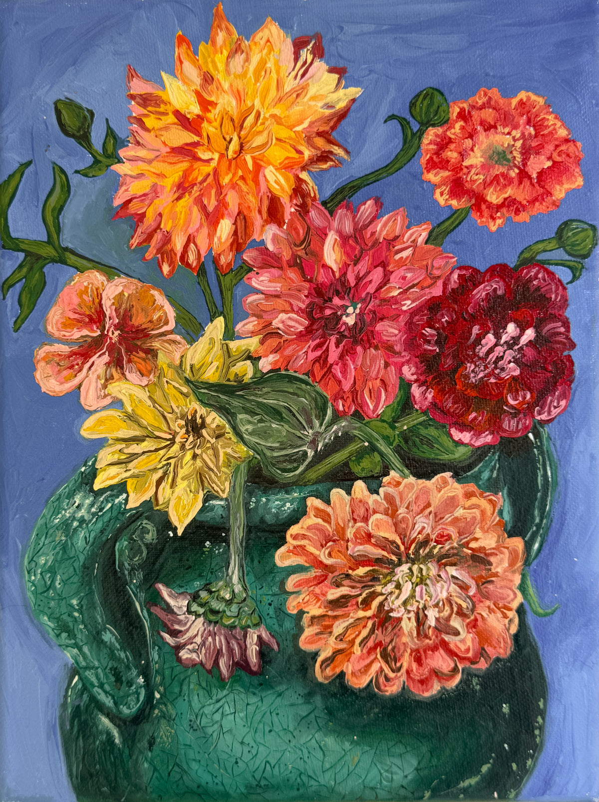 'Dahlia arrangement' print