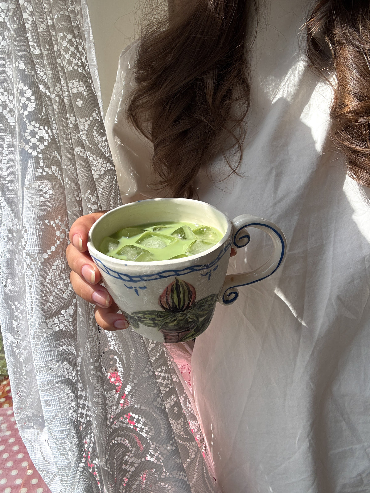 Lady slipper orchid mug