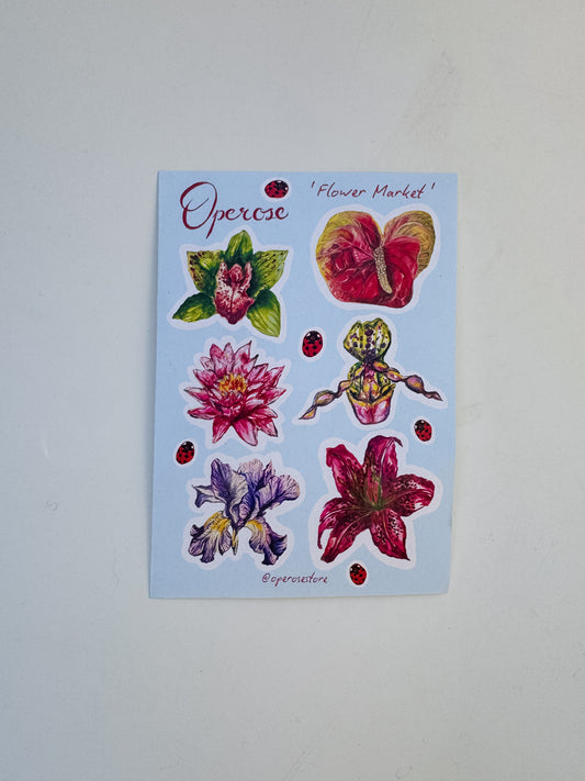 'Flower Market' Sticker sheet