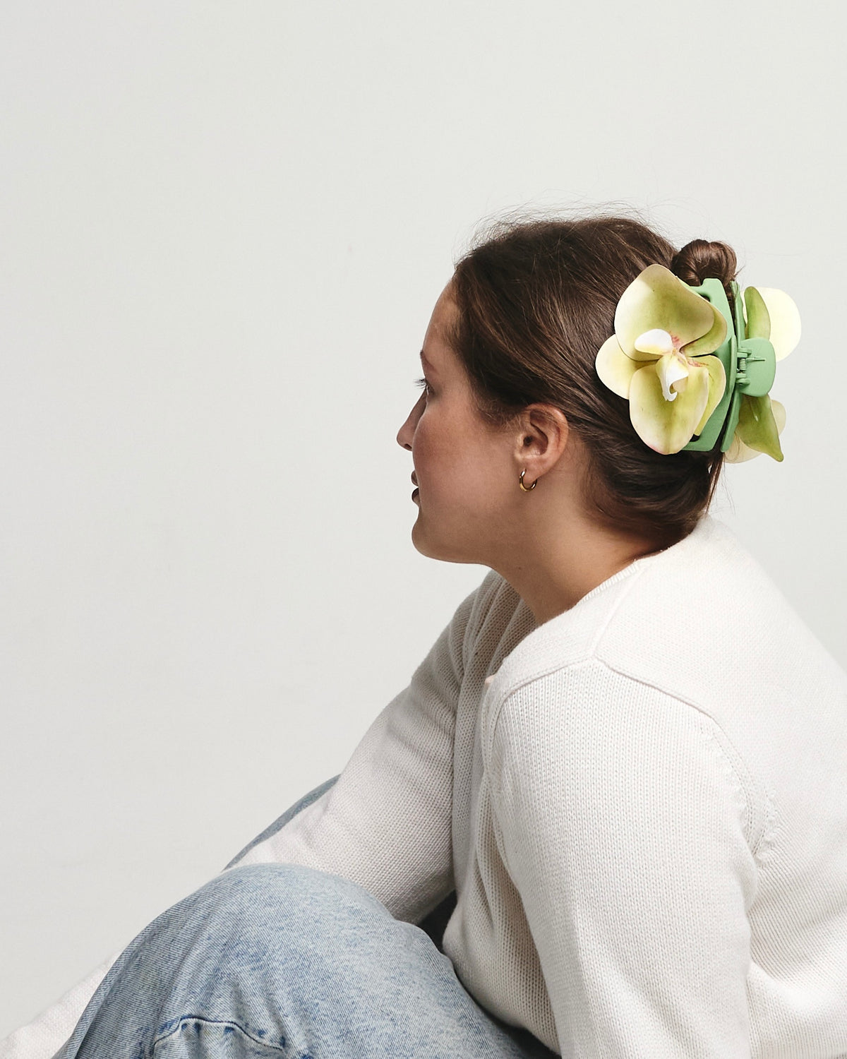 ' Matcha Phalaenopsis ' claw clip