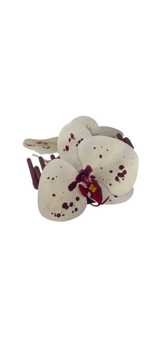 Spotty Orchid claw clip