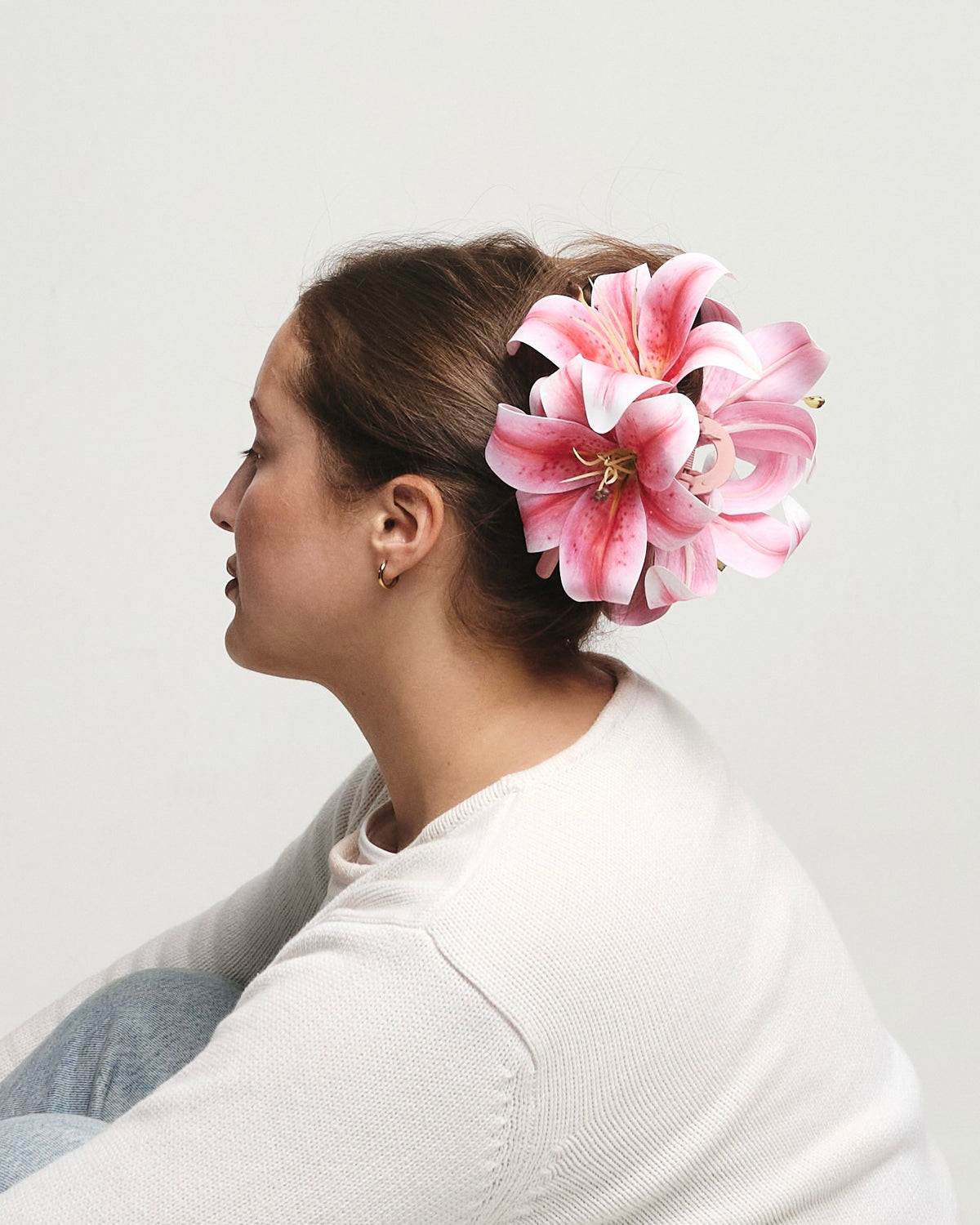 ' Stargazer Lily ' claw clip