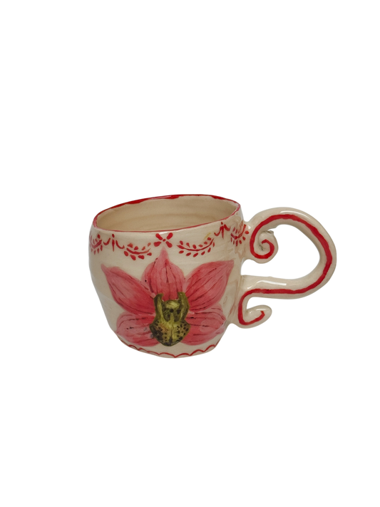 Pink cymbidium mug