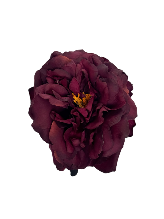 ' Burgundy Rose ' claw clip