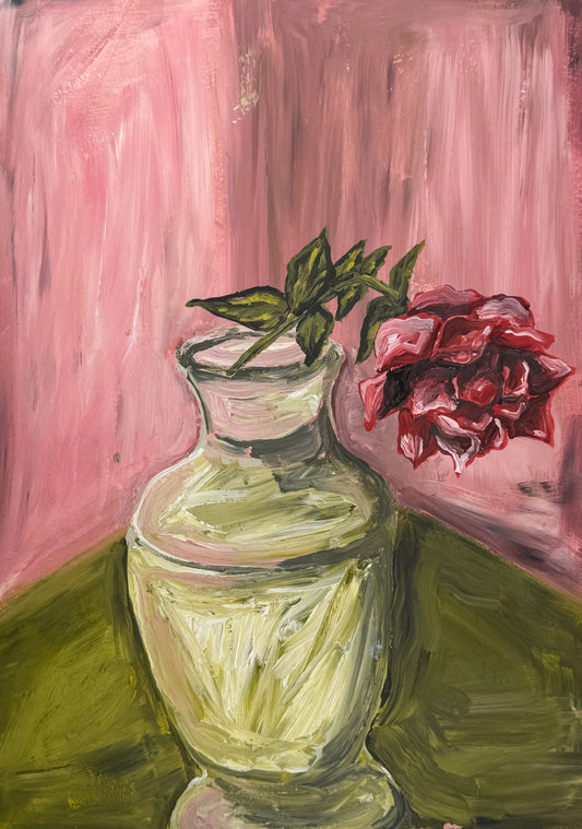 'Single rose' print