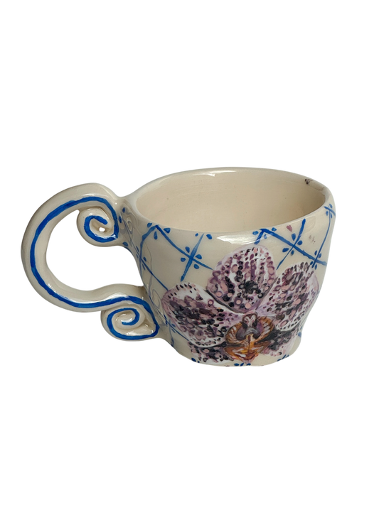 Spotty Orchid mug