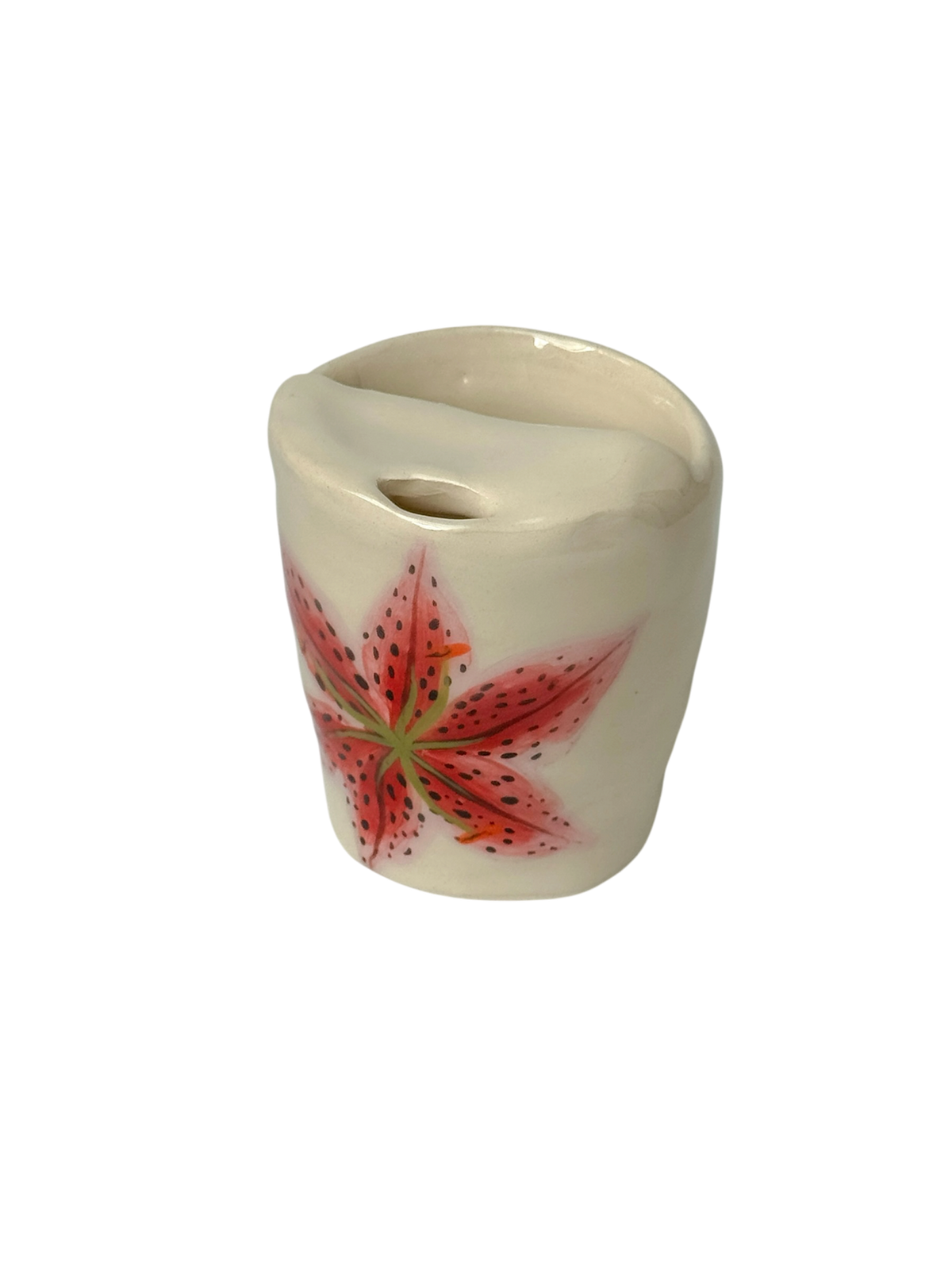 Stargazer lily travel mug