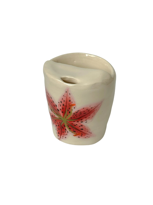 Stargazer lily travel mug