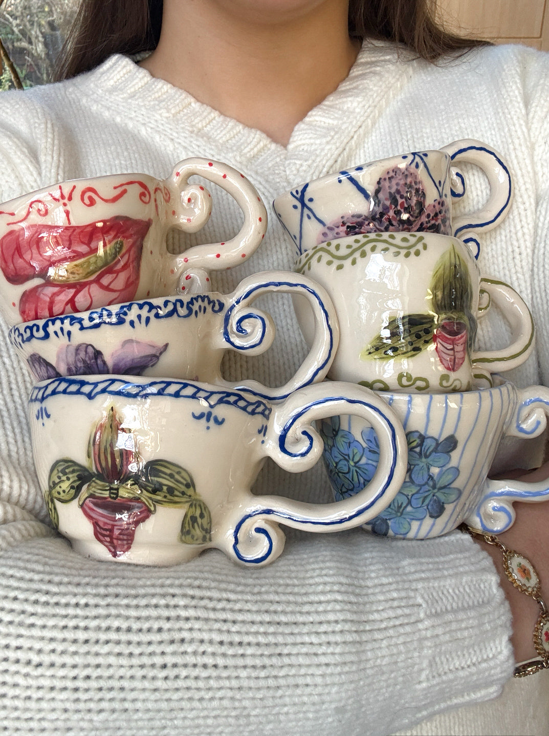 Lady slipper orchid mug