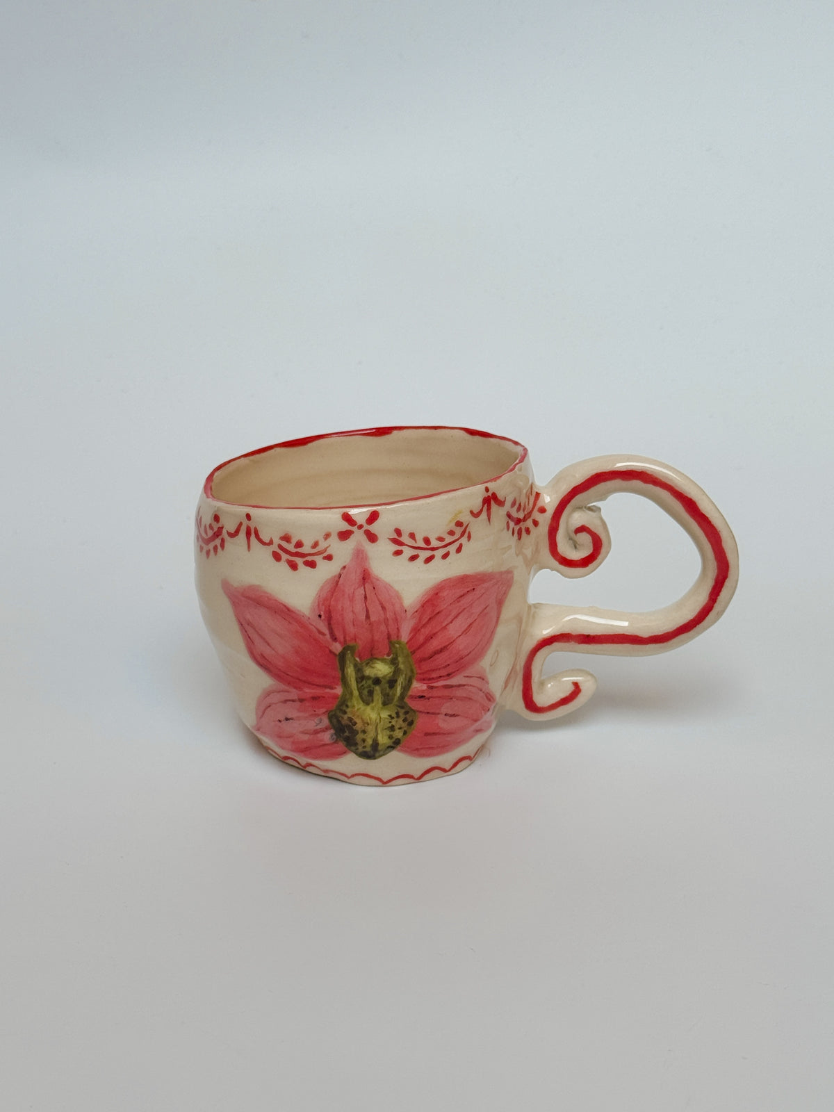Pink cymbidium mug
