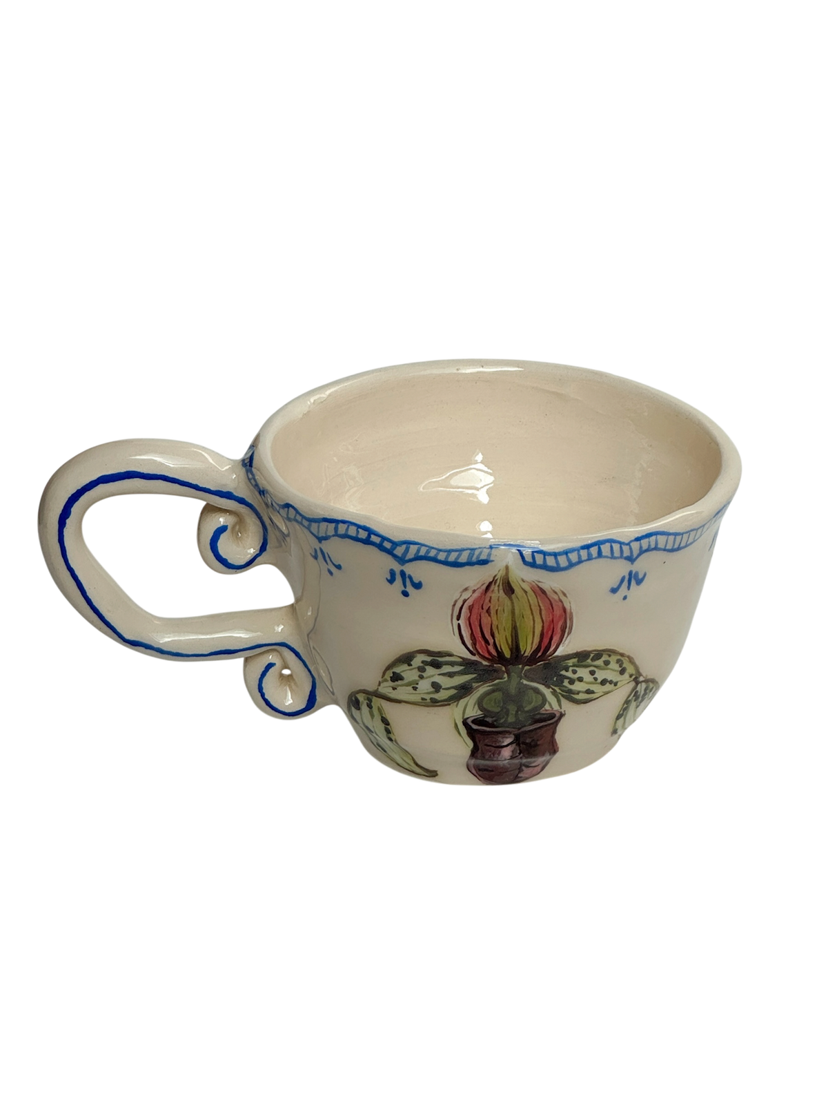 Lady slipper orchid mug