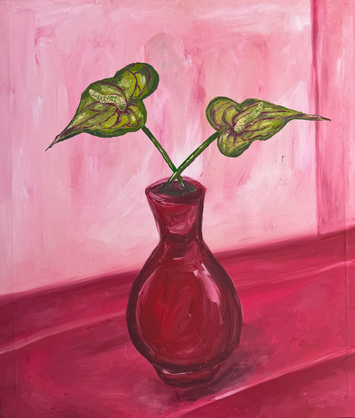 'Anthurium vase' print