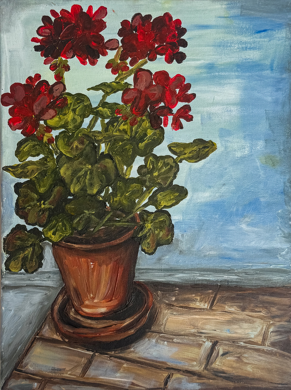 'Grandmas Geraniums' print