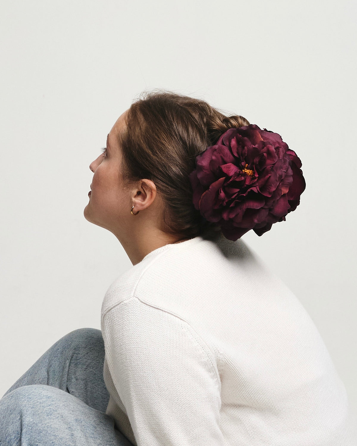 ' Burgundy Rose ' claw clip