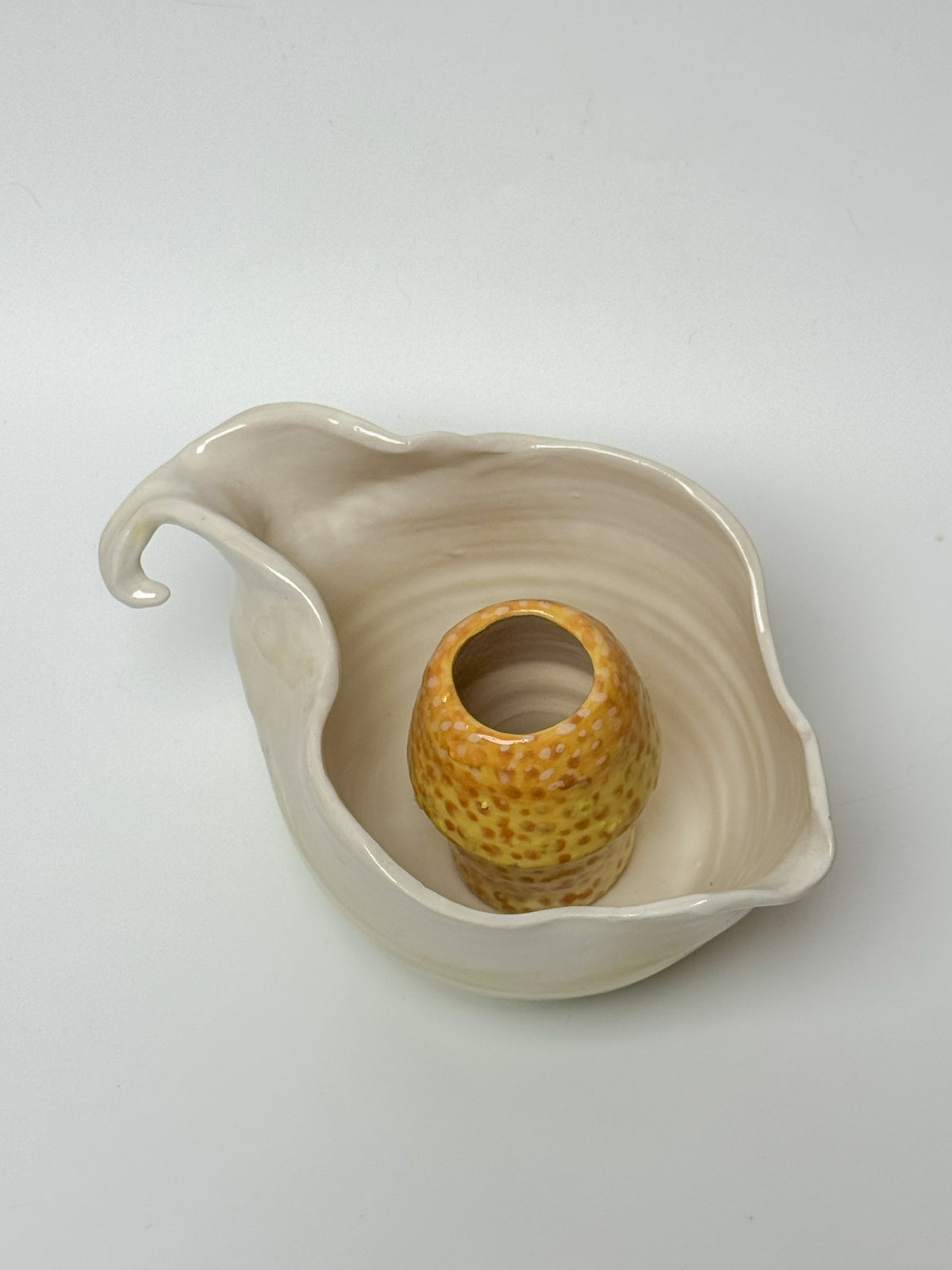 Calla lily matcha bowl