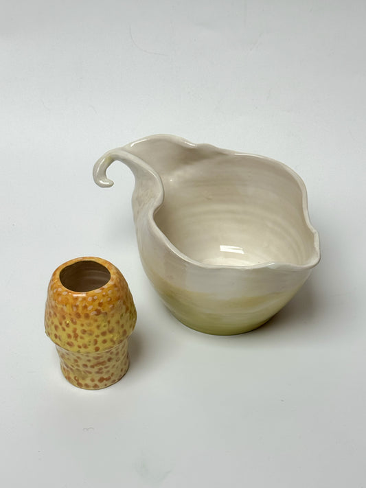 Calla lily matcha bowl