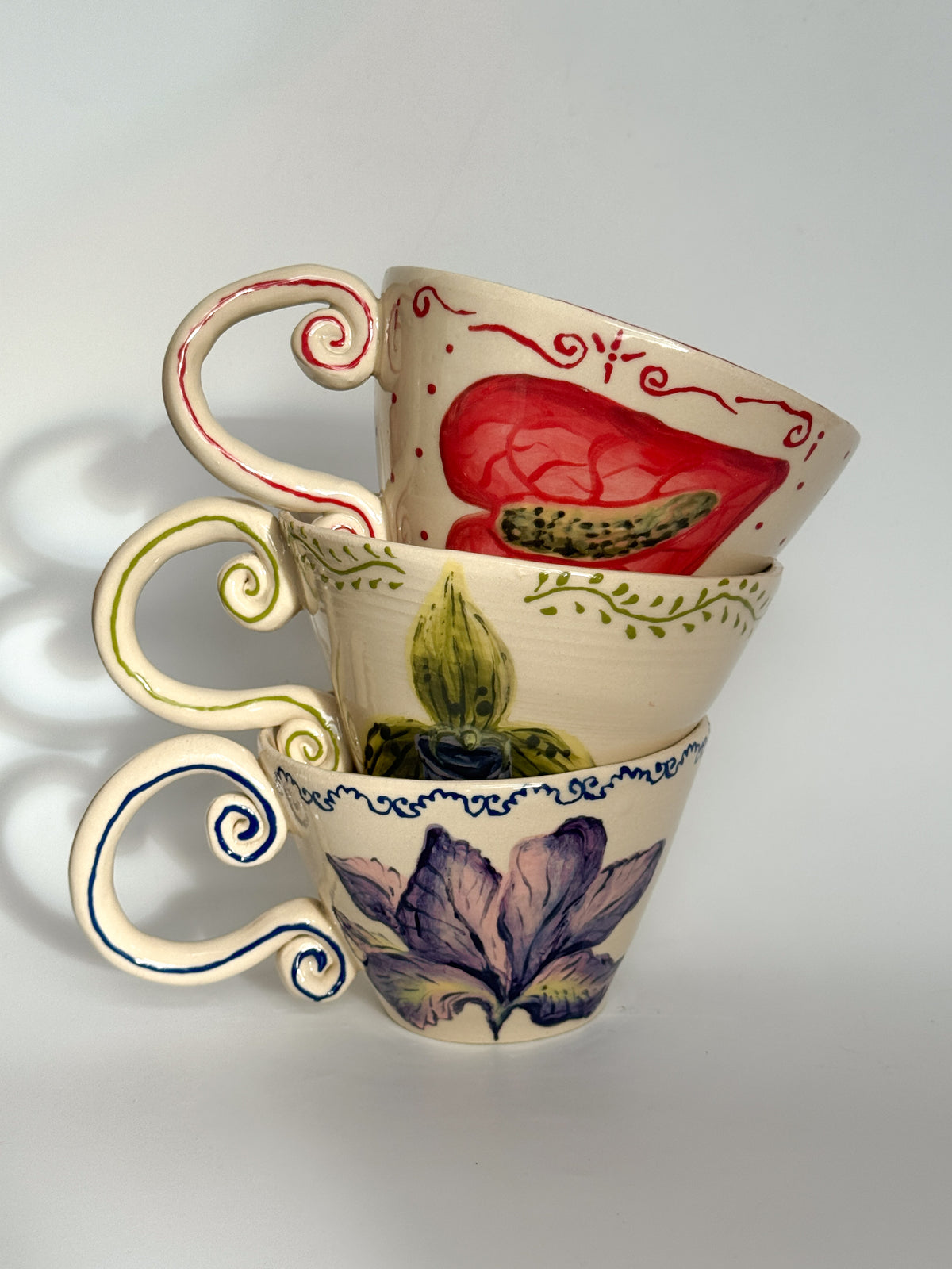 Red anthurium mug