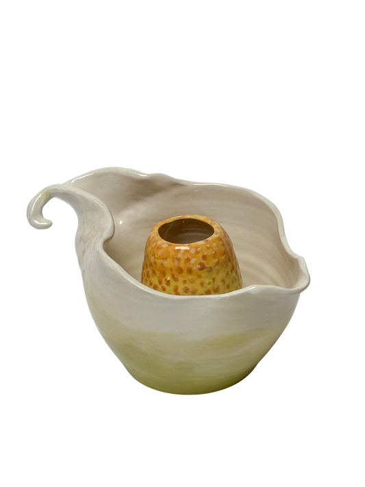 Calla lily matcha bowl