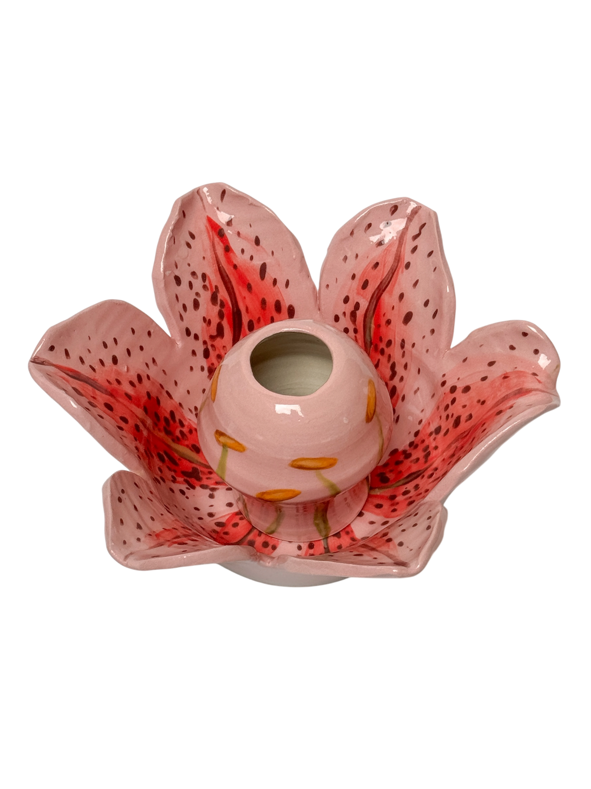 Stargazer lily matcha bowl