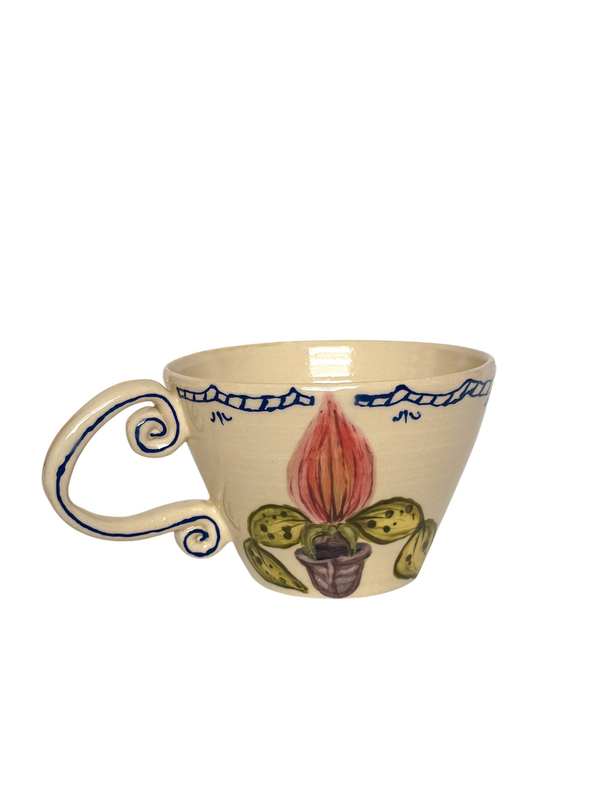 Lady slipper orchid mug