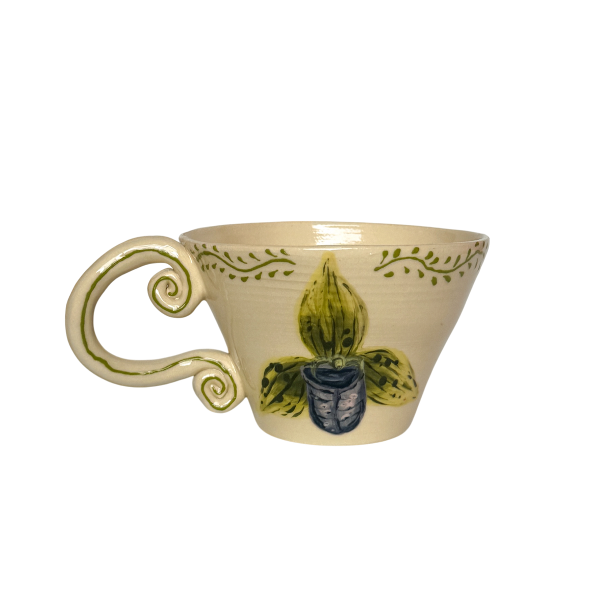 Lady slipper orchid mug