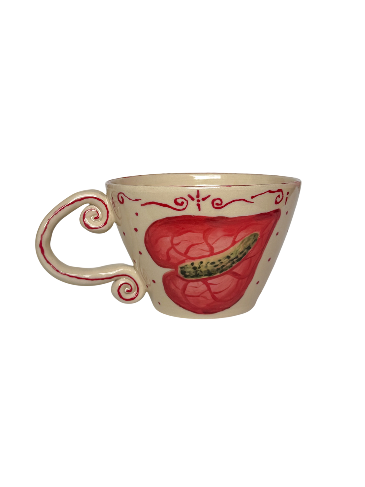 Red anthurium mug