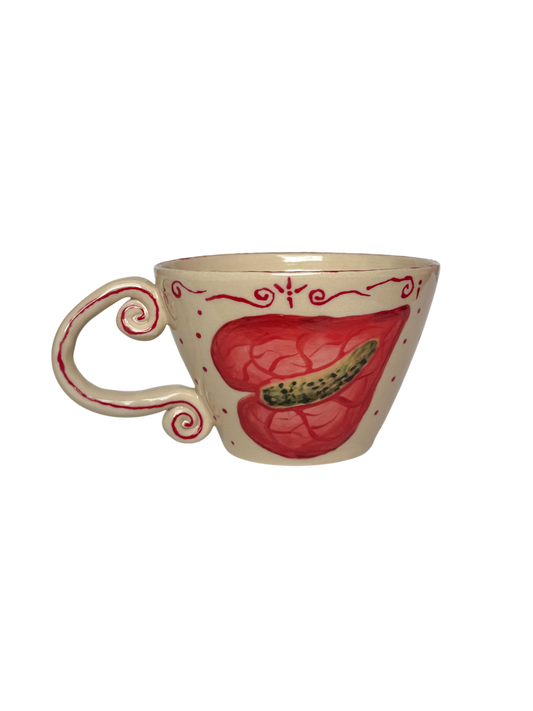 Red anthurium mug
