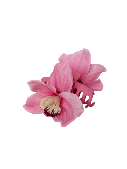 ' Baby pink cymbidium ' claw clip