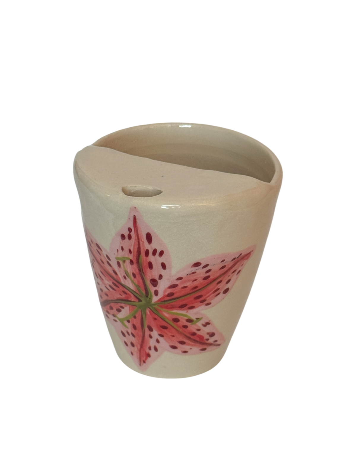 Stargazer lily travel mug