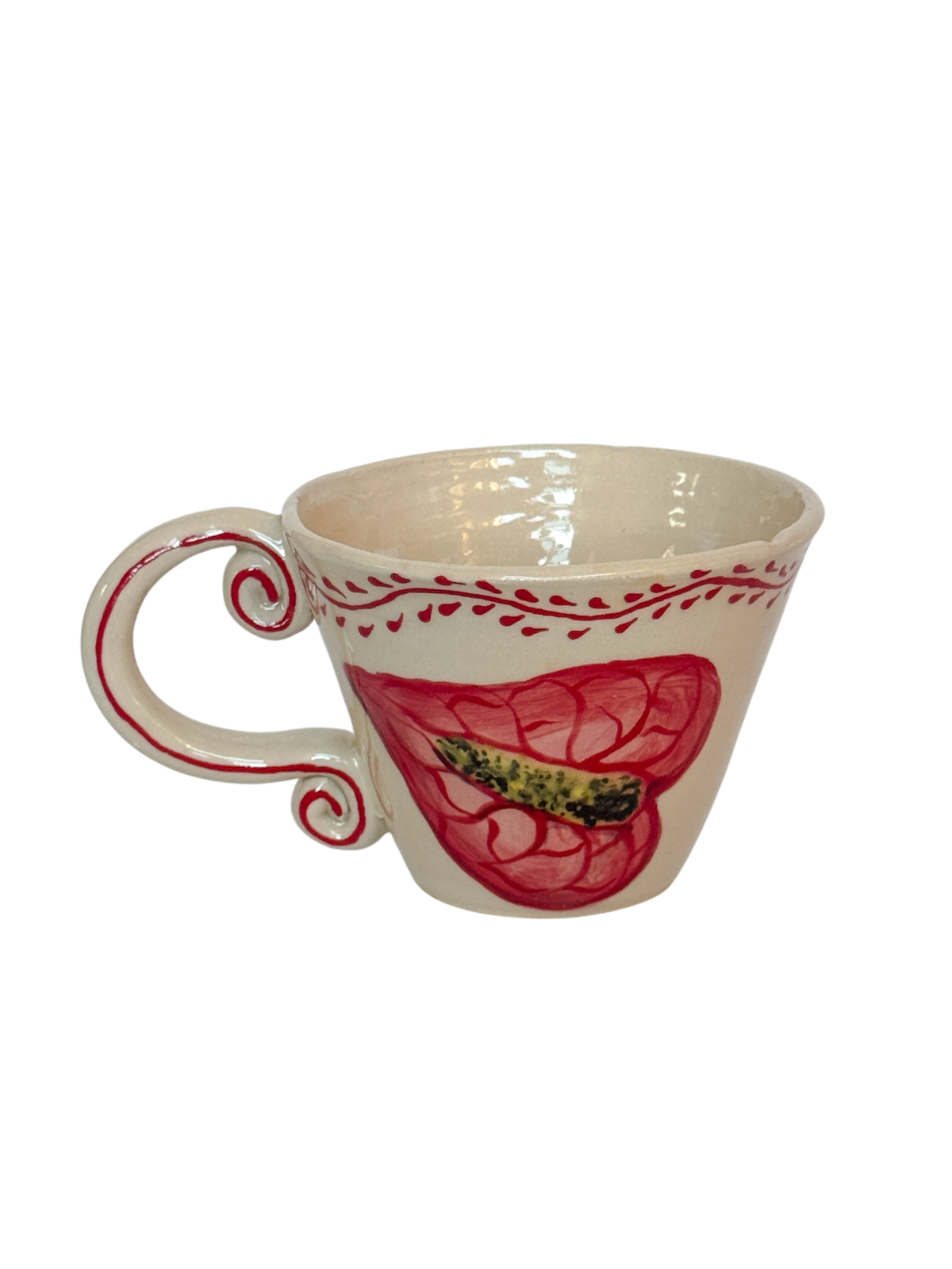 Red anthurium espresso cup