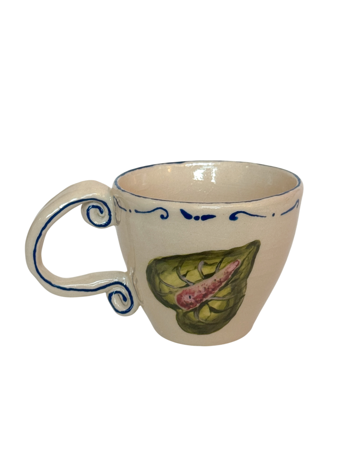 Green anthurium espresso cup
