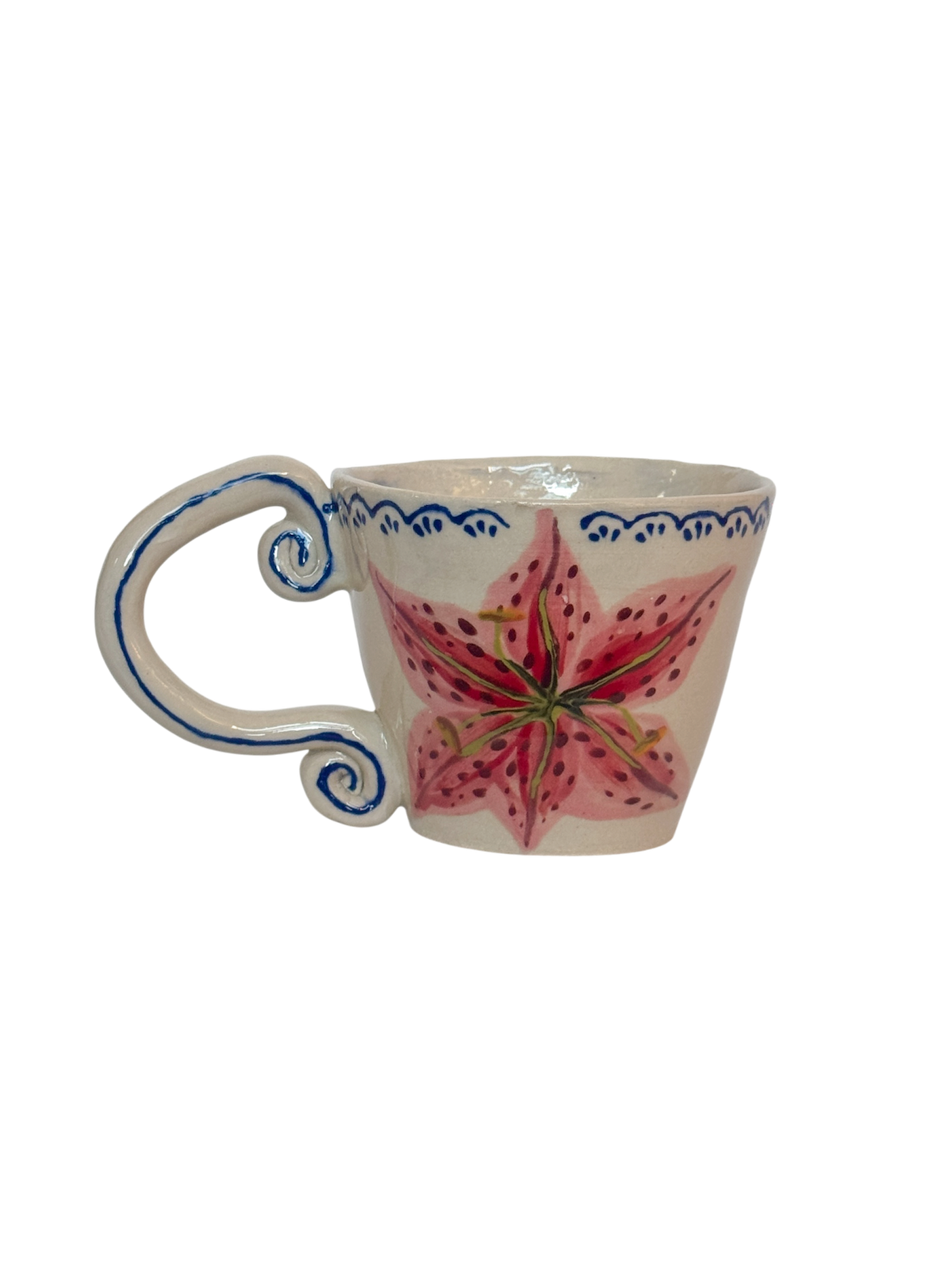 Stargazer lily espresso cup