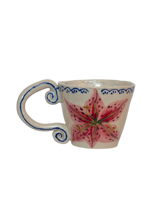 Stargazer lily espresso cup